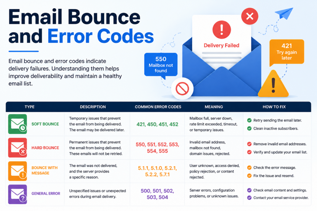 Email Bounce and Error Codes