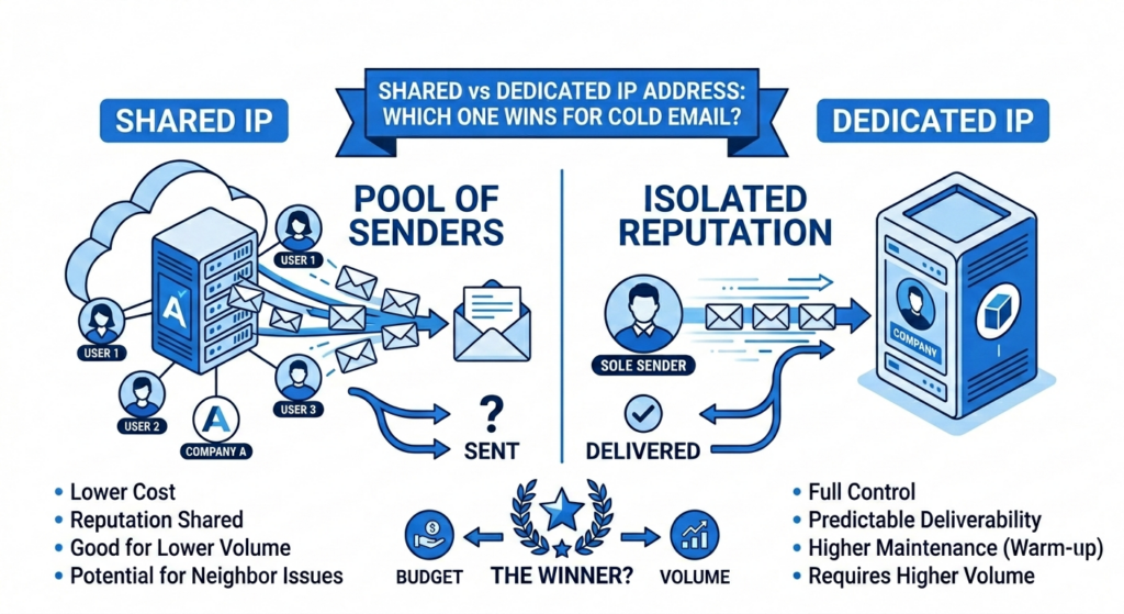 Shared vs Dedicated IP Address for Cold Email: Which One Wins