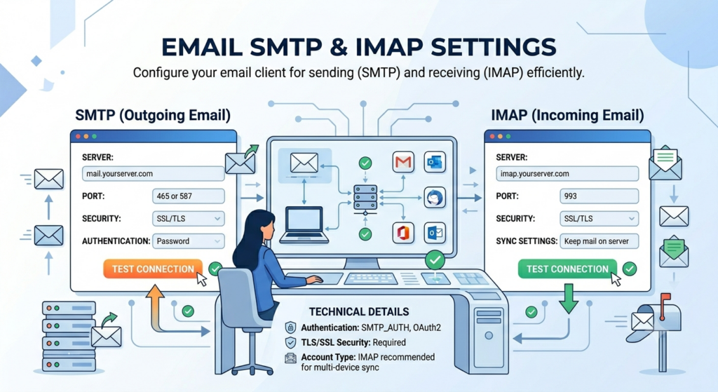 Email SMTP & IMAP Settings